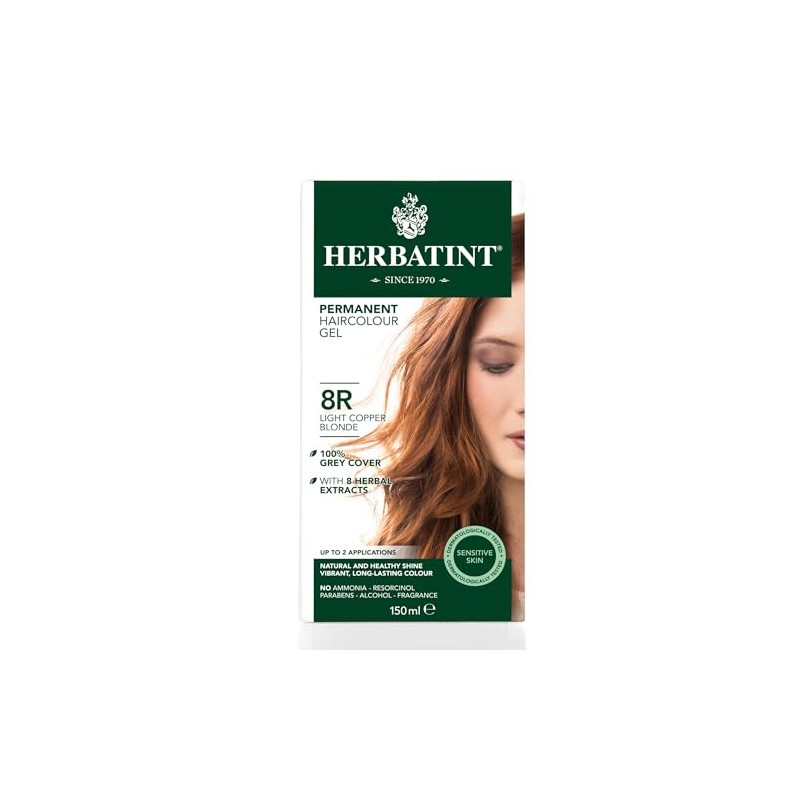 HERBATINT Tinte permanente sin amoniaco HERBATINT Rubio Claro Cobrizo 8R