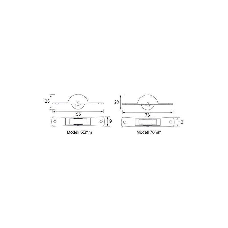 Roller Steel Trolley Sliding Door Fitting Wood Sliding Door Roller