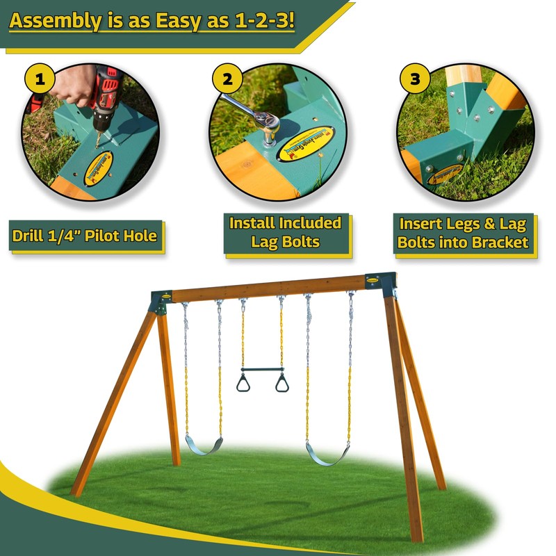 Eastern Jungle Gym Swing Set Bracket Kit with 2 Easy