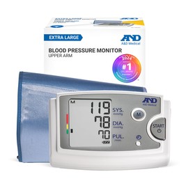 A&D Medical Premium+ Extra Large Cuff Upper Arm Blood Pressure Monitor (42-60 cm / 16.5-23.6" Range), Home BP Monitor, One Click Operation, Easy to Read Precise Illuminated Readings | A&D Medical