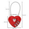 Love Heart Lock, Heart Shape 3 Digit Code Combination Luggage