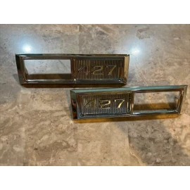 KK 1968-69 Chevelle Front Fender Side Marker Light Bezel 427 Emblem