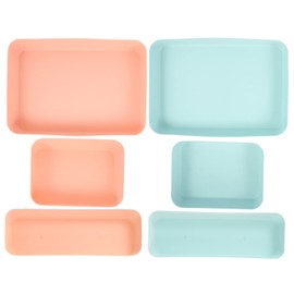 Ciieeo 6Pcs Colorful Storage Container Plastic Vanity Desk Drawer Organizers for Sundries Sturdy and Portable Bins for Home and Office Use Maximize Drawer Space