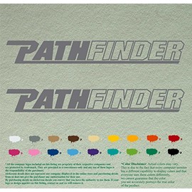 Pair of Pathfinder Boat Compatible Replacement Restoration Decals Vinyl Stickers Outboard Motor Set of 2 (18", Grey 071)