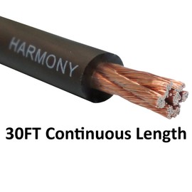 Harmony Audio 4 Gauge 4GA Car Stereo Matte Black Power Cable Amp Wire - 30 FT