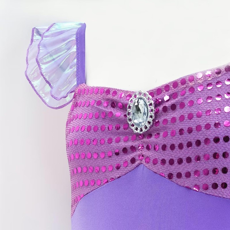 Avady - Disfraz de princesa para niñas con peluca, bolso,