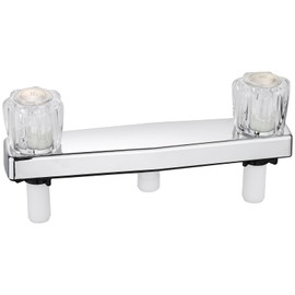 Mobile Home Shower Faucet, Rv Shower Faucet for Matco-Norca 8 on Center Valves, Wall Mount Plastic RV Shower Faucet, 2 Valve, Chrome