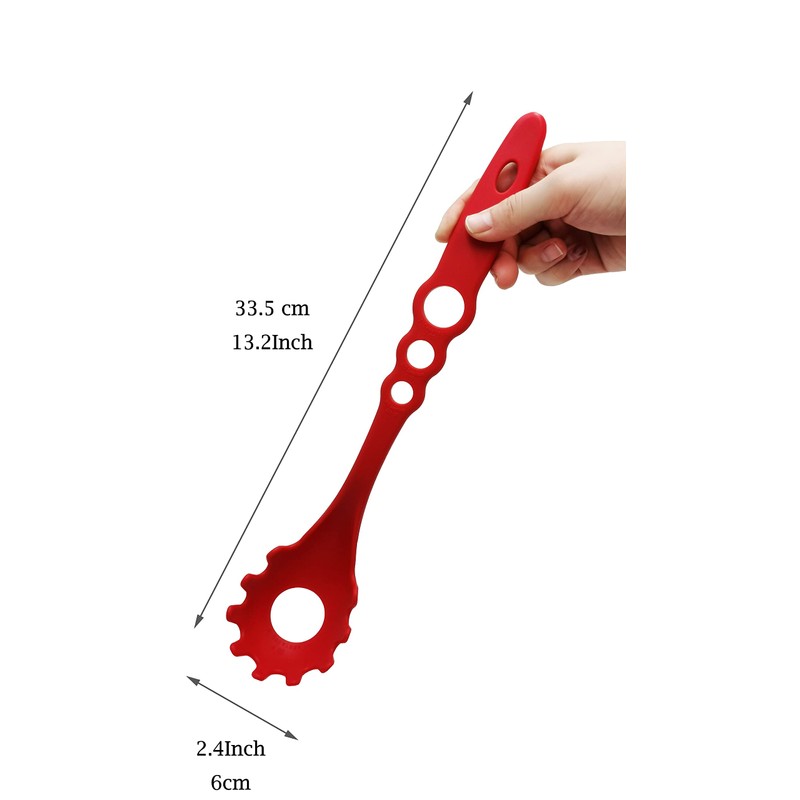 4 -in -1 Large Measure Portion Control/Nylon Spaghetti Spoon/Spoon Strainer/Spaghetti