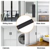 MOROBOR Rectangular Recessed Sliding Door Pull, 2 Pieces, Matte Black,