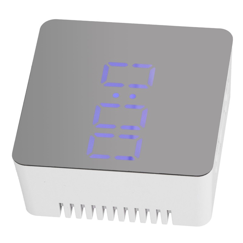 LED Mirror Clock Square Automatic Battery Powered Temperature Smart Clock