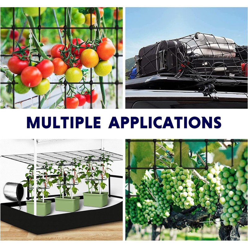 iPower 5x5FT Flexible Elastic Trellis Netting with Hooks Tent Grow