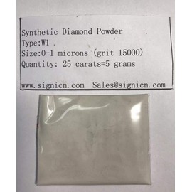 0-1 Micron 15000 grit Diamond Powder 25Carat=5gram (W1)
