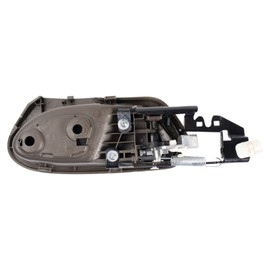 TRQ Right Interior Door Handle Taupe Housing with Silver Handle Passenger Side Compatible with 2006-2009 Honda Civic