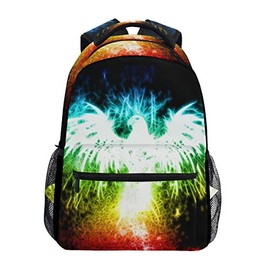 School Backpack Fireworks Phoenix Bookbag for Boys Girls Elementary School Casual Travel Bag Computer Laptop Daypack