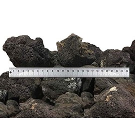 Alpine Flame Large Black Lava Rocks - 30 Lbs