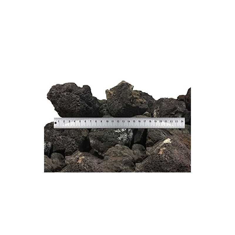Alpine Flame Large Black Lava Rocks - 30 Lbs
