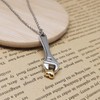 GMXLin Men Tool Wrench Cremation Spanner Heart Urn Necklace for