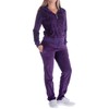 LeeHanTon Womens Jogging Suits Warm Up Velour Outfit Sets Zipper
