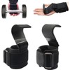 HENWUBEI Weight Lifting Hooks Straps, Non-Slip Rubber Coating Grips 7cm