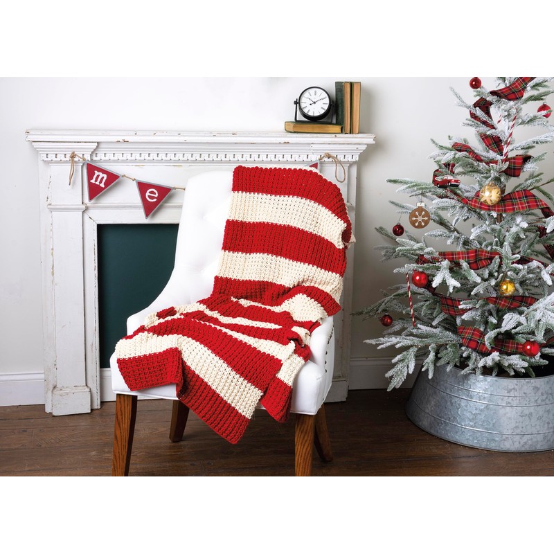 Primitives by Kathy Throw Blanket - Red & White Striped