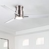 espidoo 52" Low Profile Ceiling Fan with Light: Brushed Nickel
