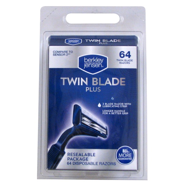 Berkley Jensen Men's Twin-Blade Disposable Razor, 64 ct. AS