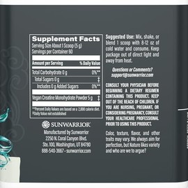 Polvo de Monohidrato de Creatina Micronizado Suplemento de Pre-Entreno y Recuperación | Apoya el Desarrollo Muscular, Entrenamiento de Fuerza y Cognic