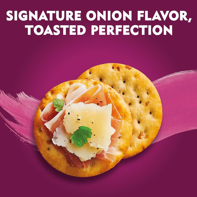 Toasteds Crackers, Party Snacks, Lunch Snacks, Savory Onion (6 Boxes)