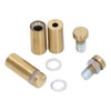 12Pcs Standoff Screws Stainless Steel Electroplated Brushed Gold Advertising Nails