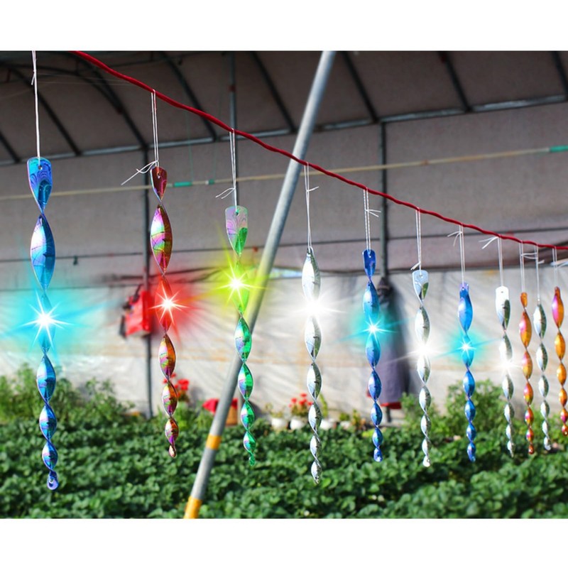 Pack of 12 Reflective Wind Spirals,Reflective Wind Spiral,Reflective Bird Deterrent