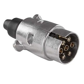 Plug | 7-pin | metal screw cap | metal plug | screw plug | cable plug | trailer | car | electric for trailer | caravan | 7 pin