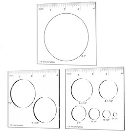 inBovoga 3 Pcs Router Templates for Woodworking, Router Circle Jig Router Template Jig Kit, Circle Inlay Template Decorative