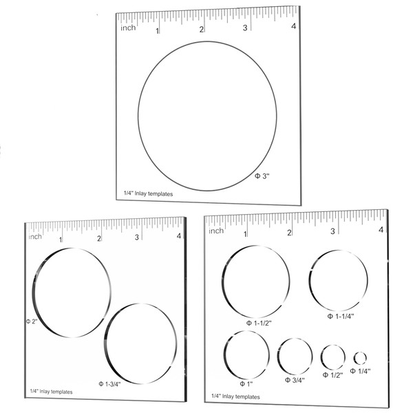 inBovoga 3 Pcs Router Templates for Woodworking, Router Circle Jig