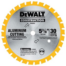 DEWALT ACCESSORIES DW9052 5-3/8" 30T Saw Blade, Yellow