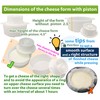 Wooden Cheese Press for Cheese Making Supplies 16in Metal Guides