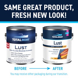 TotalBoat Lust Marine Varnish, High Gloss and Matte Finish for Wood, Boats, Outdoor Furniture (Matte, Pint)