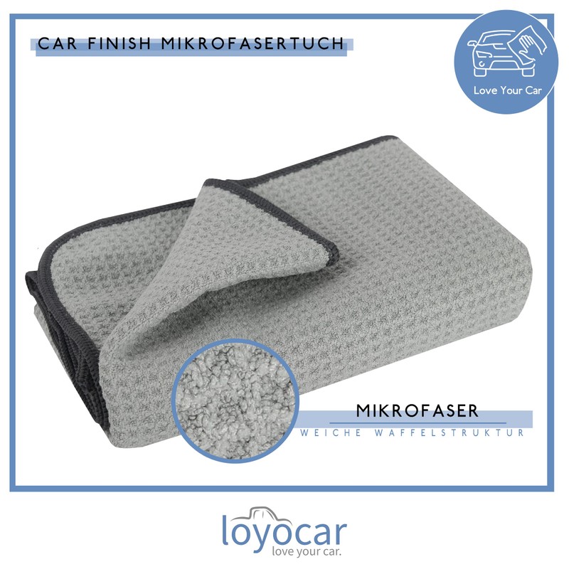 LOYOCAR 1 x Soft Car Drying Cloth Waffle Structure 55