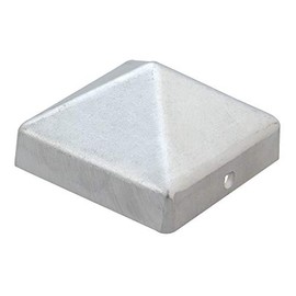 Alberts 217396 Post Cap for Wooden Posts | High Shape | Cast Aluminium | Blank | 111 x 111 mm