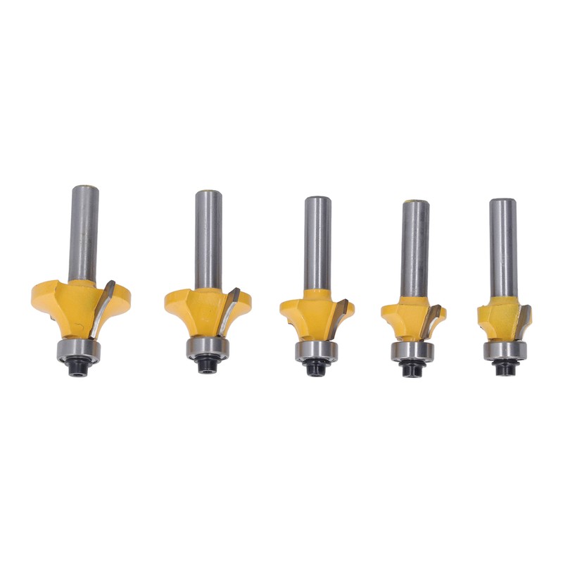 5 Pcs Round Over Router Bit 8mm Shank Carbide Corner