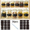 Food Storage Container Label with Pen, 36pcs/set Waterproof Self Adhesive