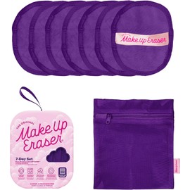 Makeup Eraser, 7-Day Set, Erase All Makeup with Just Water, Including Waterproof Mascara, Eyeliner, Foundation, Lipstick, and More, Queen Purple, 7 CT.
