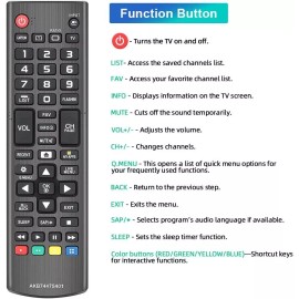 Unbranded lR Remote Control Replace For LG LCD 4K LED Smart TVs AKB74915305