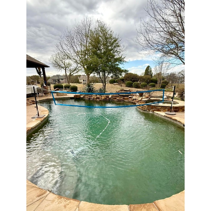 Inground Pool Volleyball Net Set with Max 26 FT Adjustable