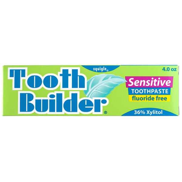 Squigle Tooth Builder SLS Free Toothpaste (Stops Tooth Sensitivity) Prevents Canker Sores, Cavities, Perioral Dermatitis, Bad Breath, Chapped Lips - 1 Pack