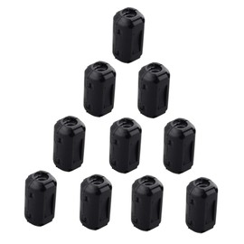 Futheda 10pcs 9mm Inner Diameter Removable Frame Ferrite Ring Core Anti-Interference Filter RFI EMI Noise Reducer Cable Clip Black