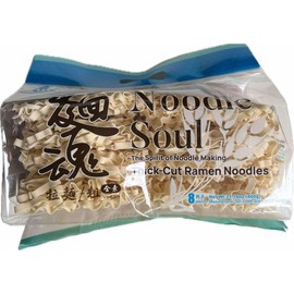 Noodle Soul Chewy Noodles, Sliced Noodles (Vegan) (Thick Cut Squiggly) (Thick Cut Noodles 16oz)