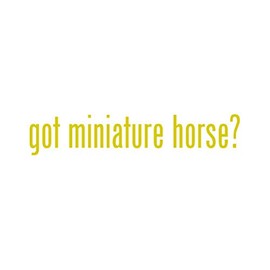 Got Miniature Horse ? Sticker - Decal - Die Cut - Gold 8.50" x 1.67"