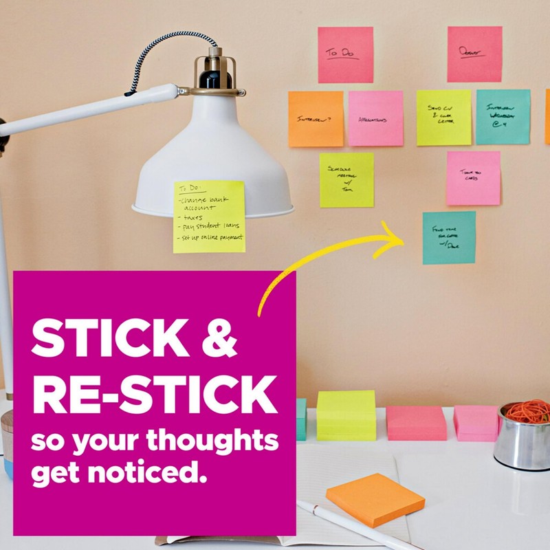 Post-it® Super Sticky Notes Total 450 Notes Pack of 5