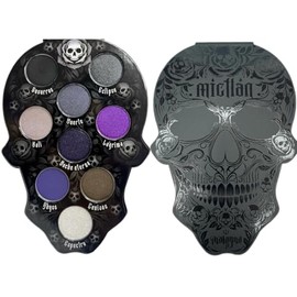 Malagna Cosmetics Paleta de Sombras de ojos 9 colores Mictlán Calavera ultra pigmentadas (Mictlante, Normal)