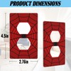 Duplex Receptacle Outlet Covers,Red Black Spider Web 1-Gang Single Duplex